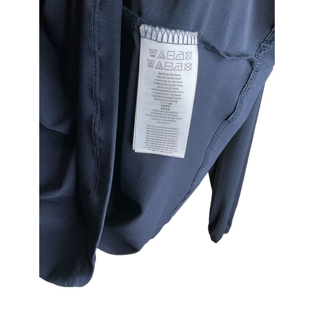 MICHAEL Michael Kors Tie Neck Top Blouse Long Sleeve Navy Blue Womens Large‎ NWT - Picture 3 of 7